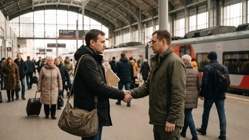 Куратор встречает кандидата на вокзале или в аэропорту